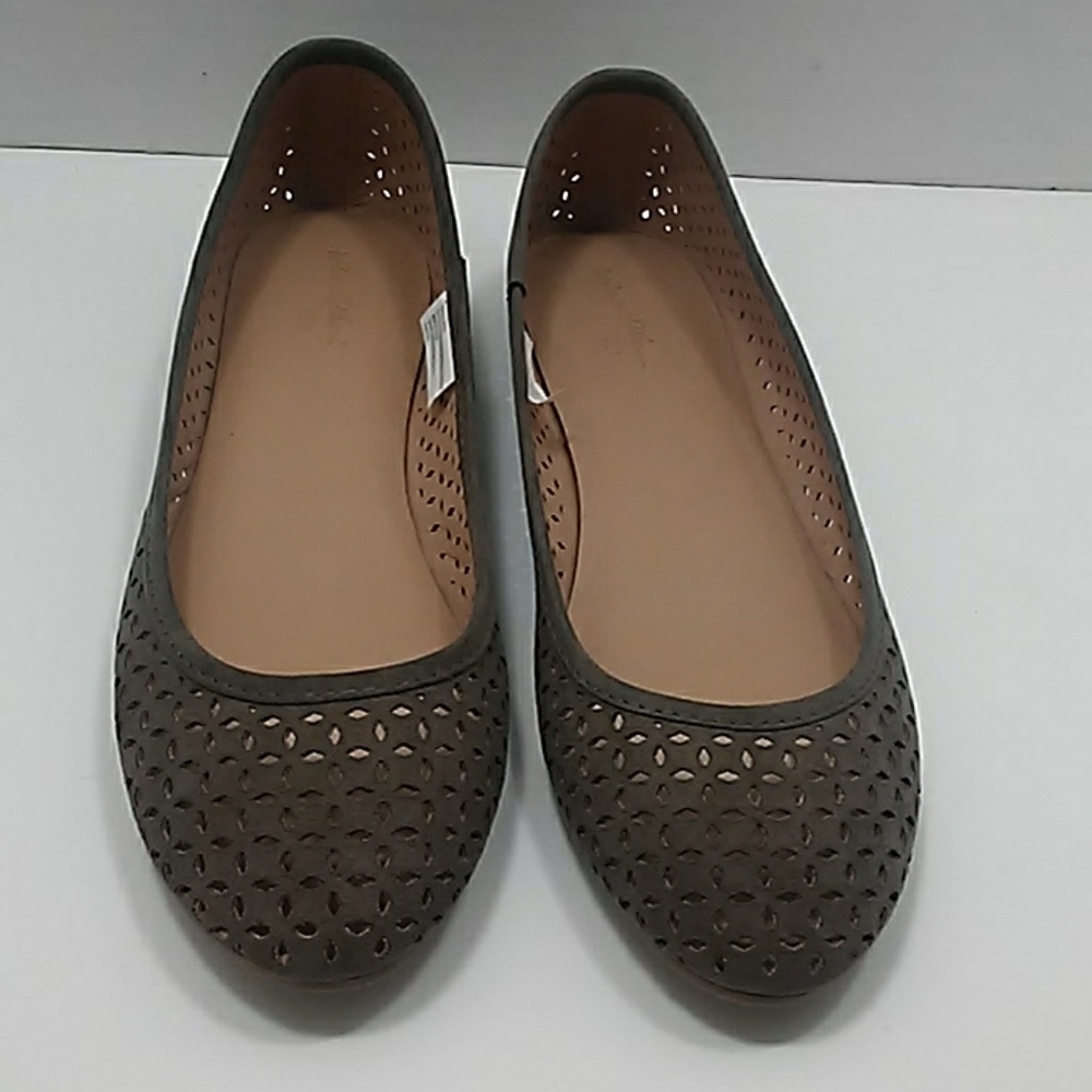 Flats Low  Slip On Ballerinas Ladies Sz8 Taupe